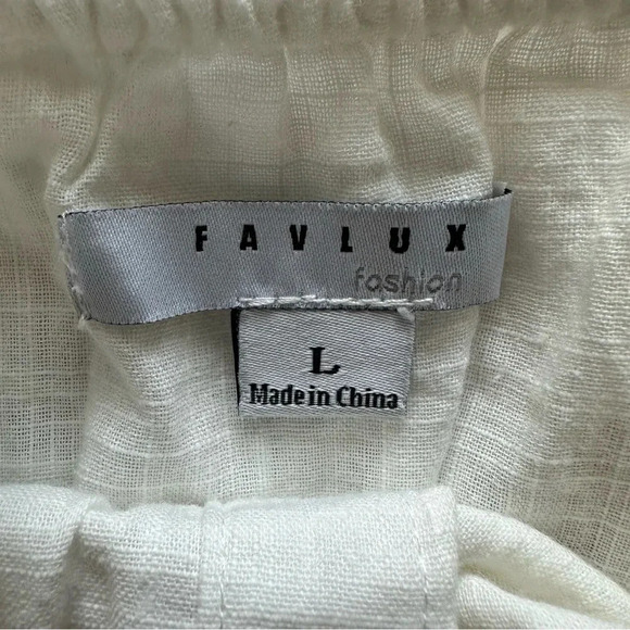 Lightweight Cotton Ivory Ruffle Square Neck Sleeveless Mini Dress Size Large - Picture 7 of 9